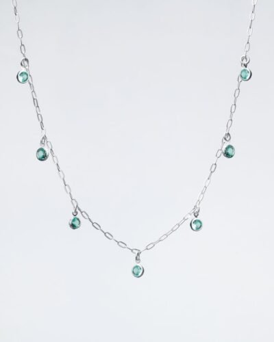 Crystal gemstone necklace